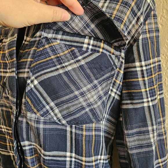 Sam Edelman Plaid Button-Down Shirt - Picture 2 of 8